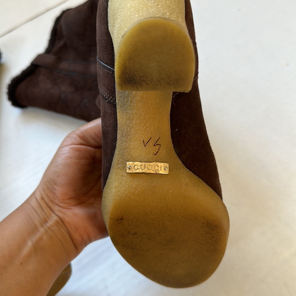 Gucci long winter heeled boots - Picture 6 of 16